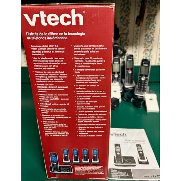 VTech DS6222-5 5.8 GHz Five Handsets Single Line Cordless Phone - Picture 5 of 8